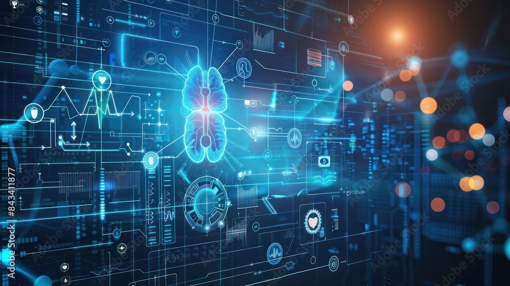 Abstract futuristic Healthcare or medical technology innovation digital background. science and technology concepts Abstract futuristic Healthcare or medical technology innovation digital background. science and technology concepts