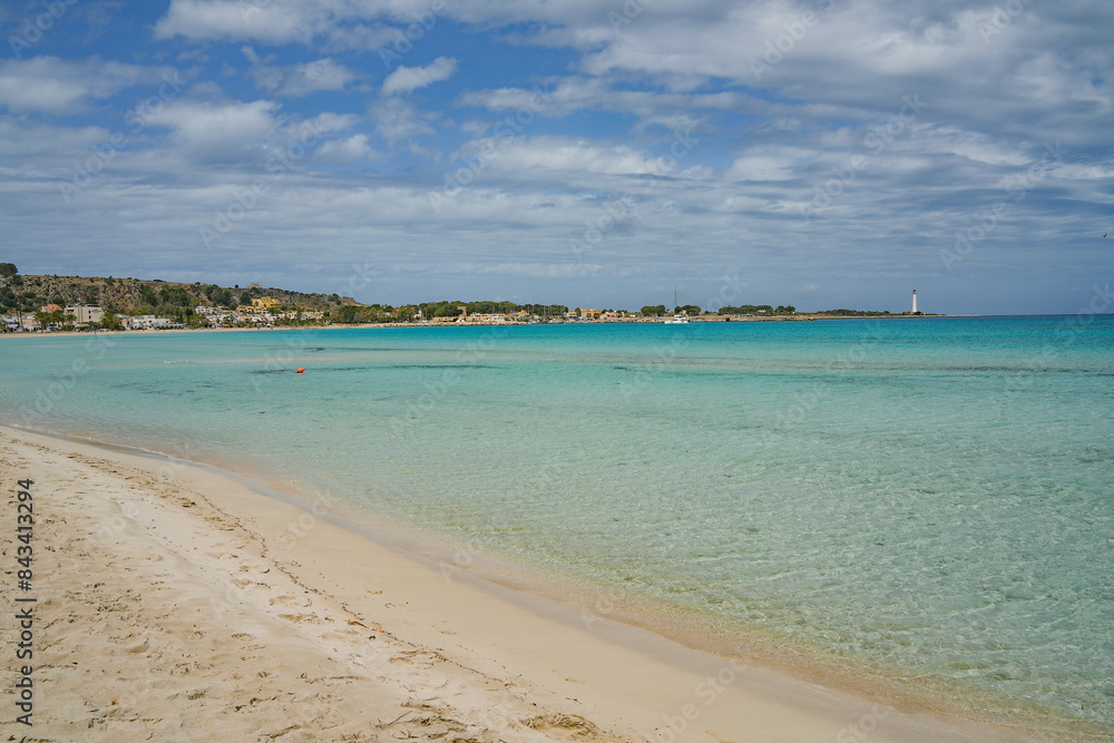 Summer view of San Vito lo Capo beach, north-western Sicily, Italy, Europe Summer view of San Vito lo Capo beach, north-western Sicily, Italy, Europe