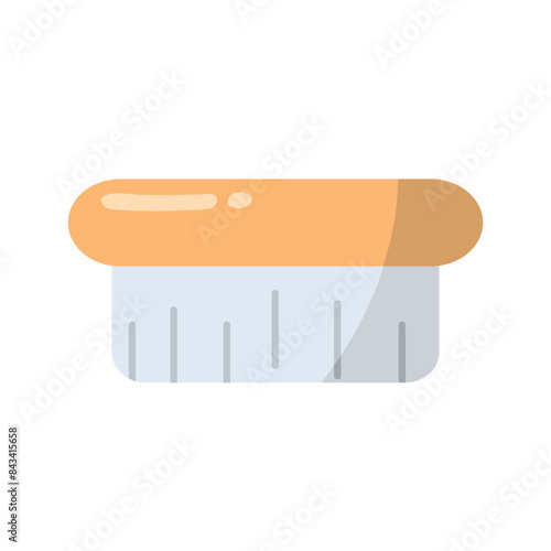 Wooden clothes hand brush, wooden clothing brush vector illustration, cloth washing laundry brush, tile brush image