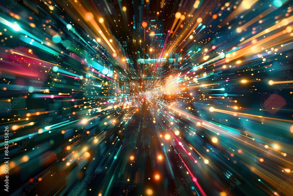 A colorful magnetar emerges from a holographic display, forming a detailed urban landscape in mid-air. A colorful magnetar emerges from a holographic display, forming a detailed urban landscape in mid-air.