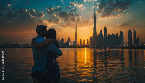 Embracing Love: Sunset Serenity in Downtown Dubai, UAE