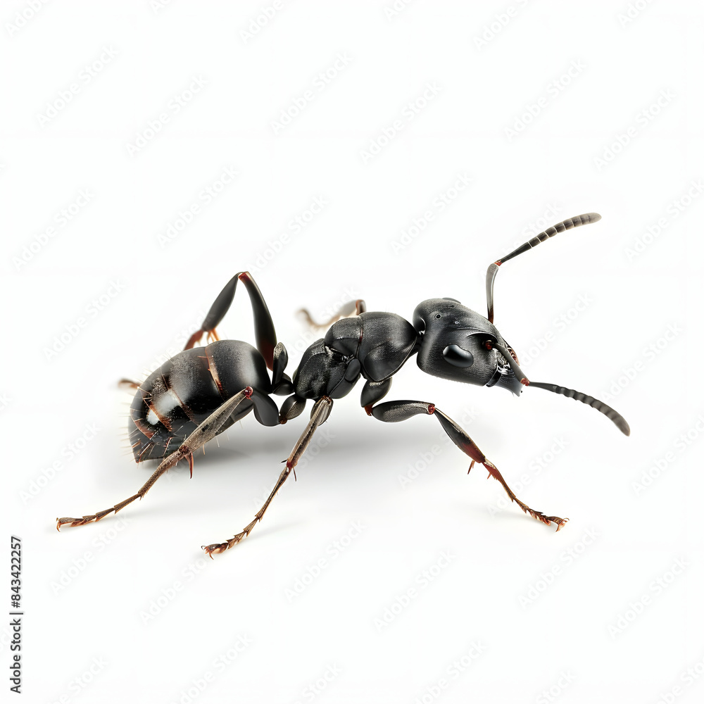 side view of a Ant on a white background side view of a Ant on a white background