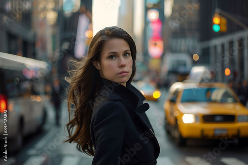 /imagine Dynamic businesswoman walking through a bustling city street, dressed in formal attire, radiating determination. --ar 32 --v 6.0 - Upscaled (Subtle) by @dani2011 (relaxed) © GraphicXpert11