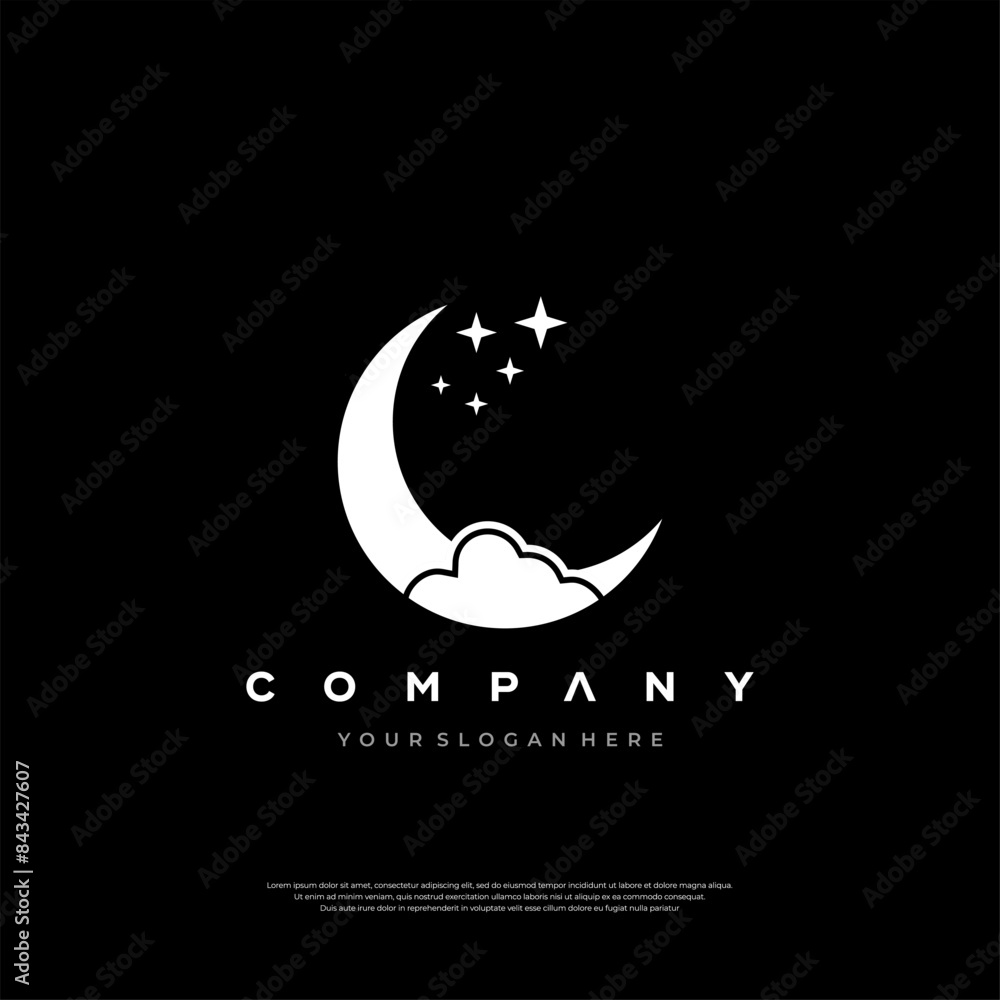 Fototapeta premium Nocturnal Serenity Logo design