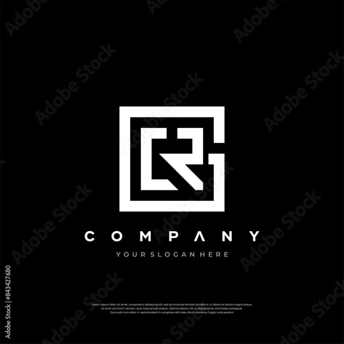 Geometric Interlace Logo Letter GCR
