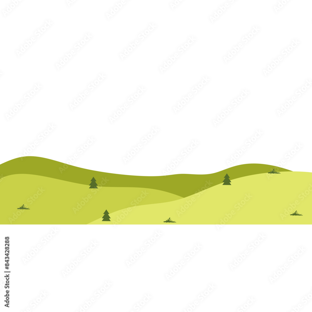 Hill Forest Land Vector Hill Forest Land Vector