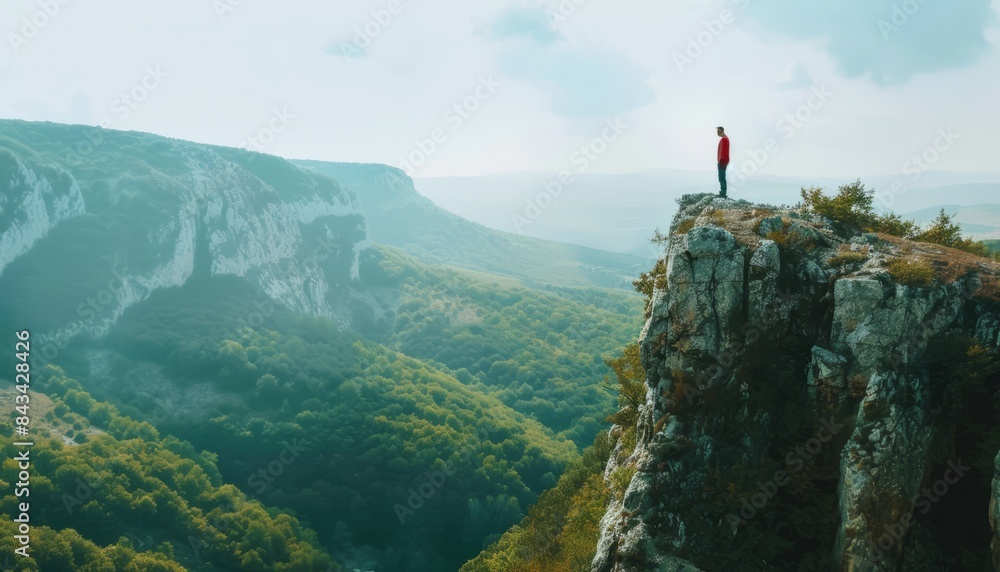 Fototapeta premium Conquering Heights: A Thrilling Journey through Sicevo Gorge, Serbia