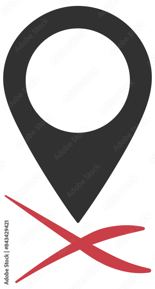 location indicator or destination without background location indicator or destination without background