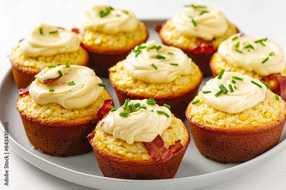 Bacon Corn Muffins with Cream Cheese Frosting Recipe Bacon Corn Muffins with Cream Cheese Frosting Recipe
