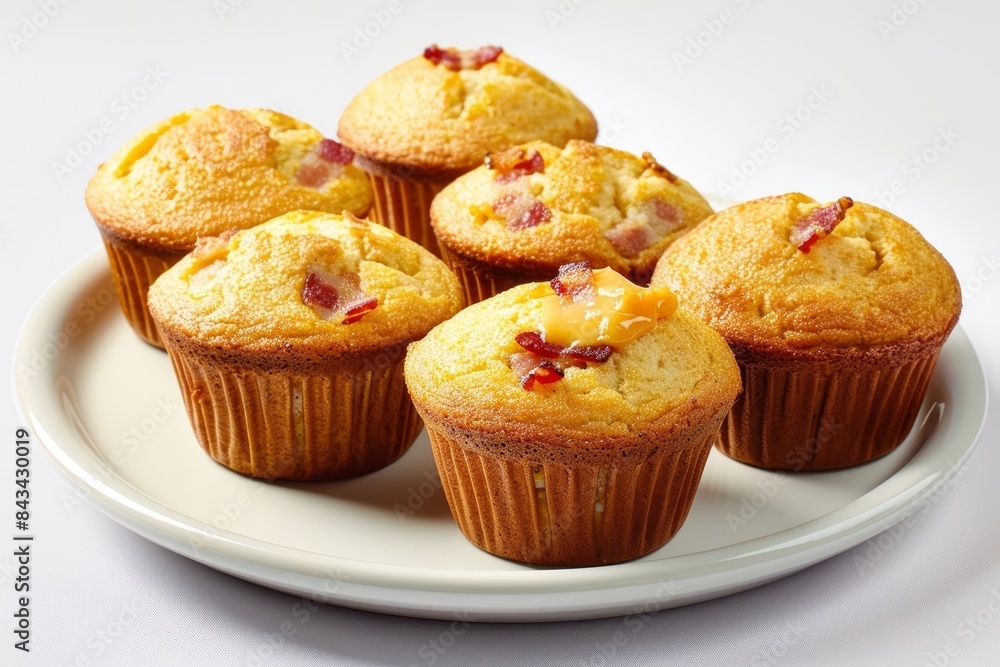 Golden Brown Bacon Corn Muffins with Buttery Orange Glaze Golden Brown Bacon Corn Muffins with Buttery Orange Glaze