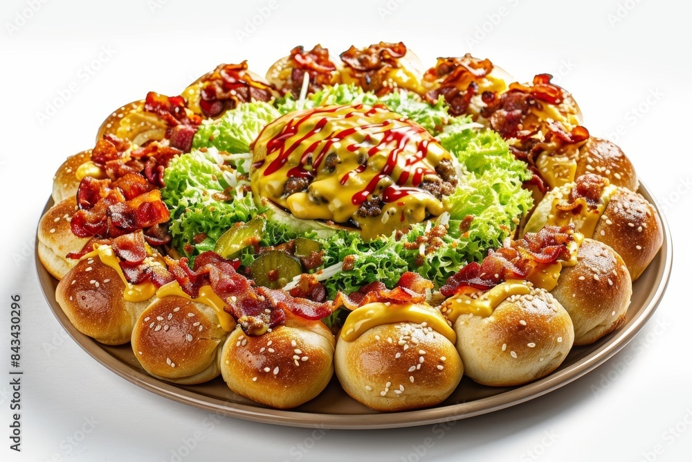 Bacon Cheeseburger Dip with Melted Cheddar and Creamy Cheese Bacon Cheeseburger Dip with Melted Cheddar and Creamy Cheese