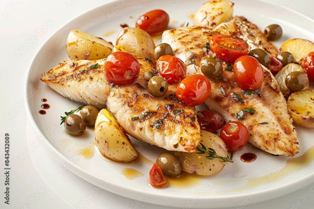 Flavorful Baked Tilapia with Roasted Potatoes Flavorful Baked Tilapia with Roasted Potatoes