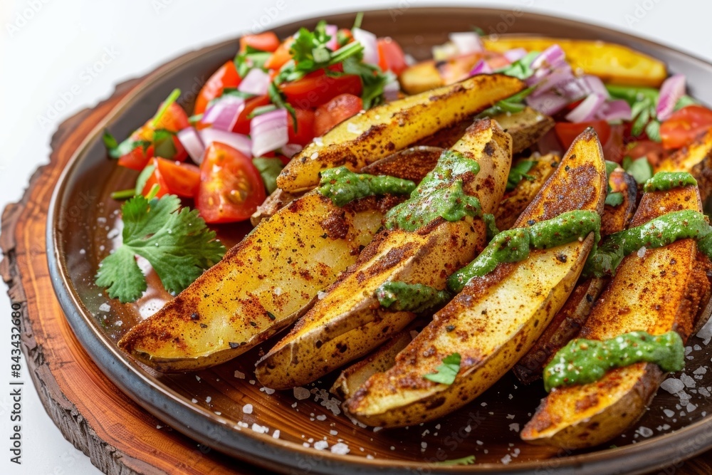 Alluring Baked Smoked Chili Fries with Rustic Presentation Alluring Baked Smoked Chili Fries with Rustic Presentation