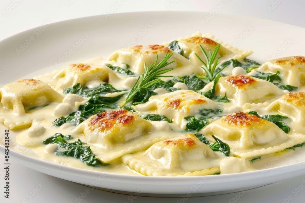Baked Spinach Ravioli with Creamy Béchamel Sauce Baked Spinach Ravioli with Creamy Béchamel Sauce