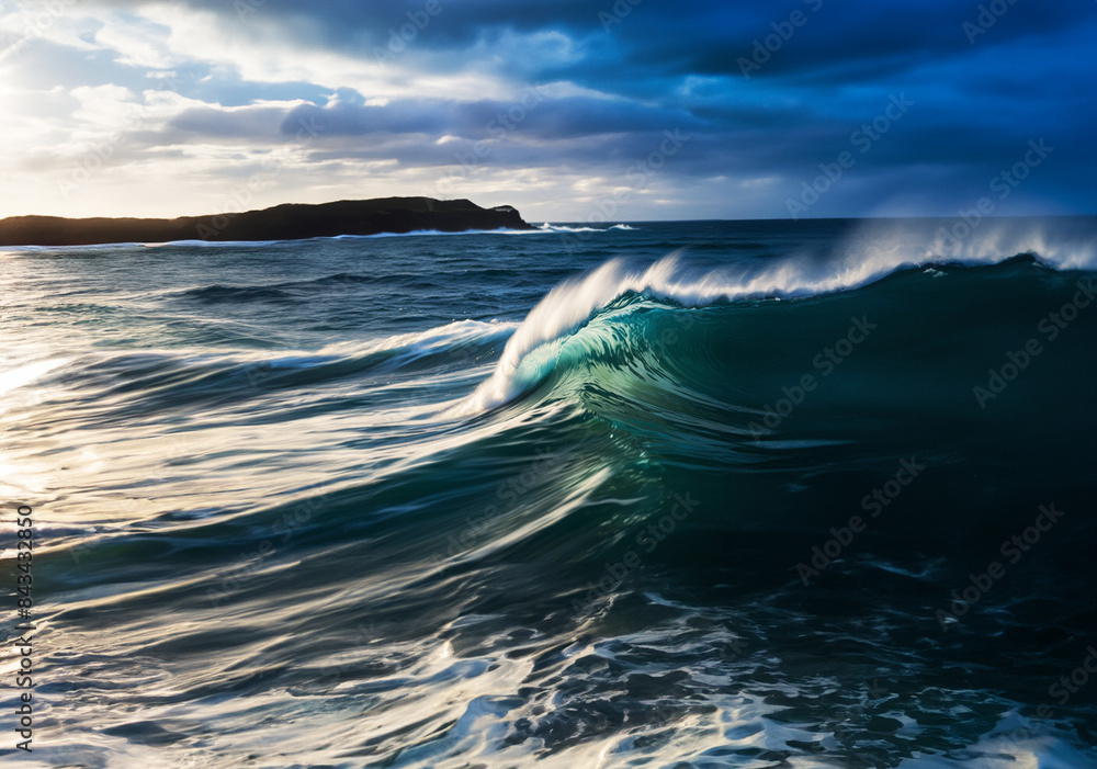 Obraz premium Wave riders seeking the next thrill.