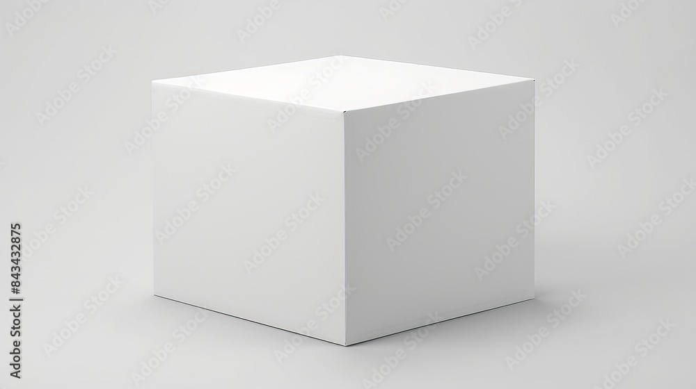 Minimalist white cube on a plain background. Ideal for design, advertising, and conceptual art projects. Simple and modern geometric form. Minimalist white cube on a plain background. Ideal for design, advertising, and conceptual art projects. Simple and modern geometric form.