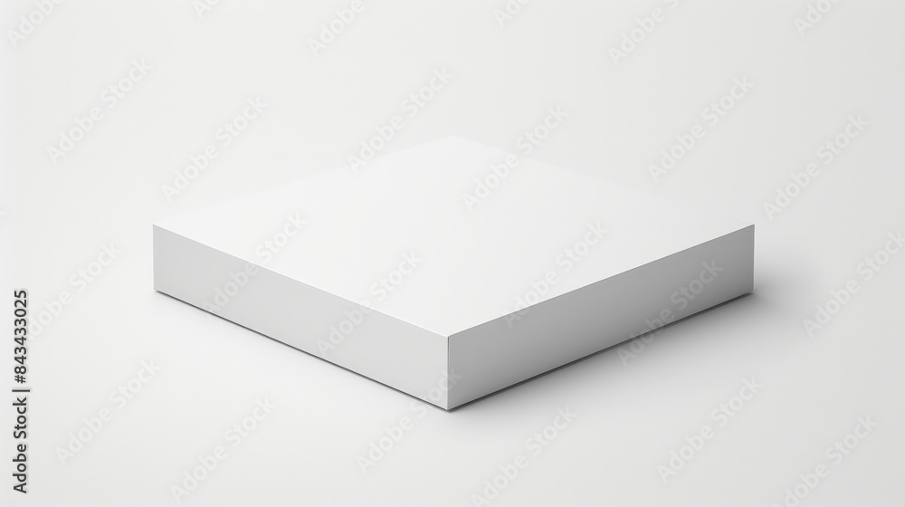 Minimalistic empty white box on white background, clean and simple design for presentations and mockups. Minimalistic empty white box on white background, clean and simple design for presentations and mockups.