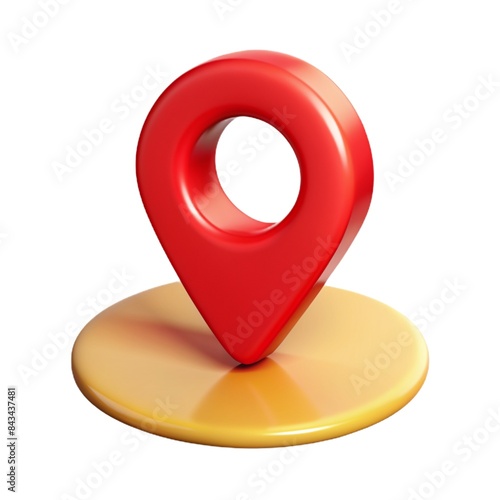 ref 3d pin domain marker isolated geo-tagging 3d cartoon style illustration  photo