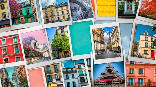 A collage of photos of Paris, including the Eiffel Tower