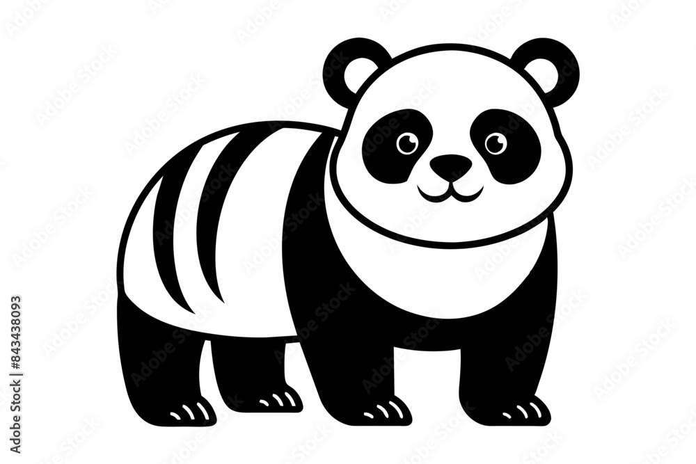 panda different style vector illustration line art panda different style vector illustration line art