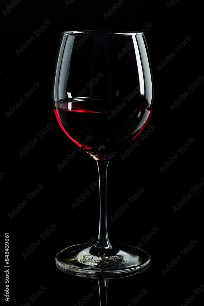 Glass with red wine on a black background Glass with red wine on a black background