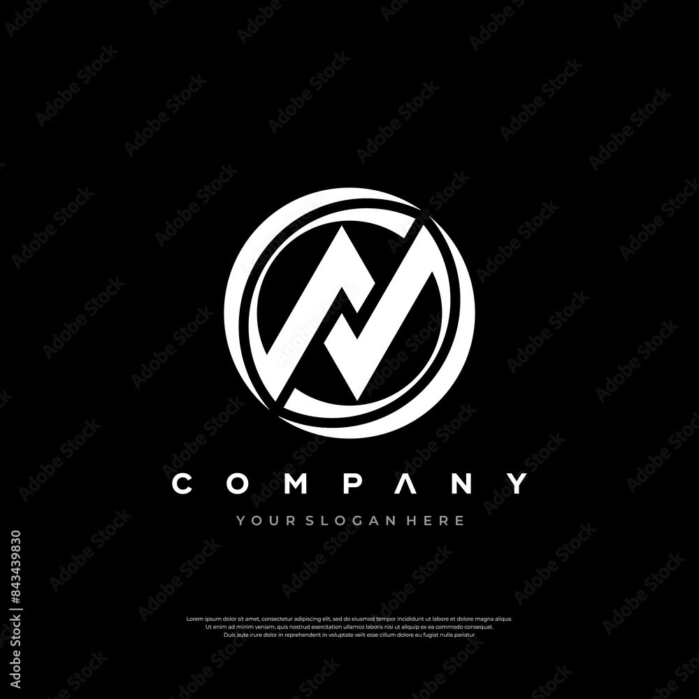 AV Circle Monogram Logo Design AV Circle Monogram Logo Design