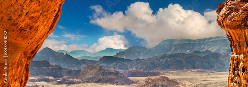 Geological nature park Timna is located 25 km north of Eilat Israel; it combi...