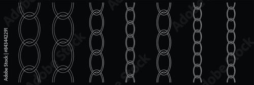 chains backgrounds, shinny metal iron chains, Seamless chain pattern.