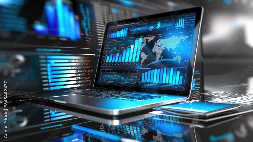Business data dashboard provide modish business intelligence analytic for marketing strategy planning Business data dashboard provide modish business intelligence analytic for marketing strategy planning