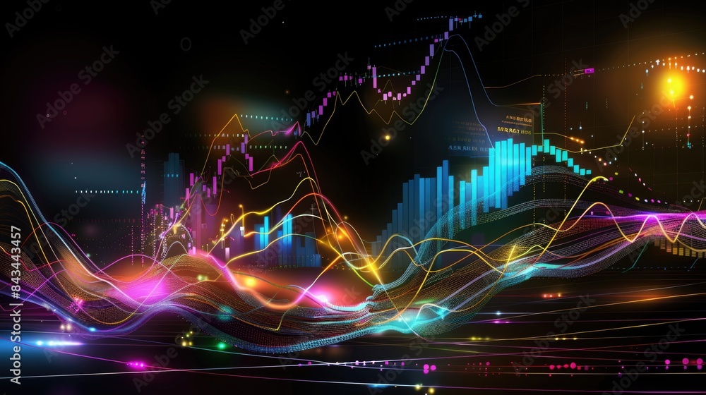 Economic and financial charts and graphics. Economic and financial charts and graphics.