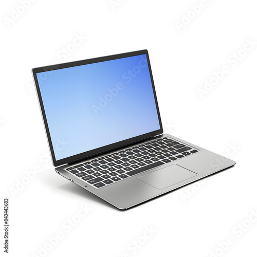 Laptop mock up isolated on white background