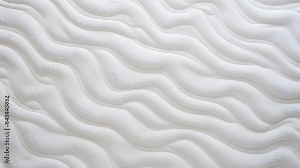 Obraz premium White fabric mattress texture top view background