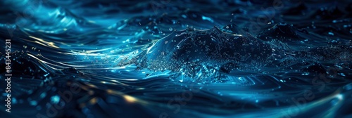 Abstract Patterns With A Glossy, Liquid Look, In Shimmering Blues, Evoking Fluidity And Clarity , HD Wallpapers, Background Image