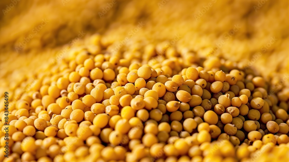 Macro photography of whole mustard seeds, showcasing their small size and vibrant . Generative Ai Macro photography of whole mustard seeds, showcasing their small size and vibrant . Generative Ai