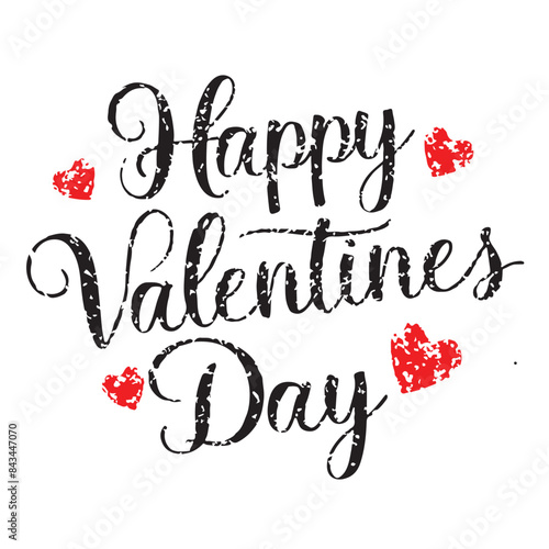 Happy valentines day typography in vector