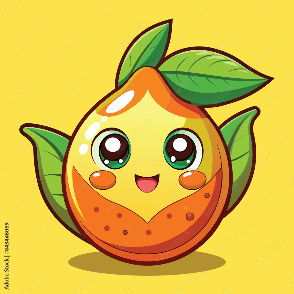 Obraz premium Funny Pouteria caimito vector clipart