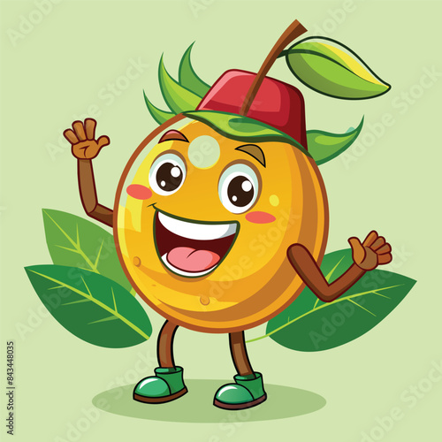 Funny Pouteria caimito vector clipart photo