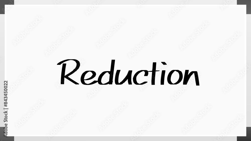 Reduction(減少) のホワイトボード風イラスト Reduction(減少) のホワイトボード風イラスト