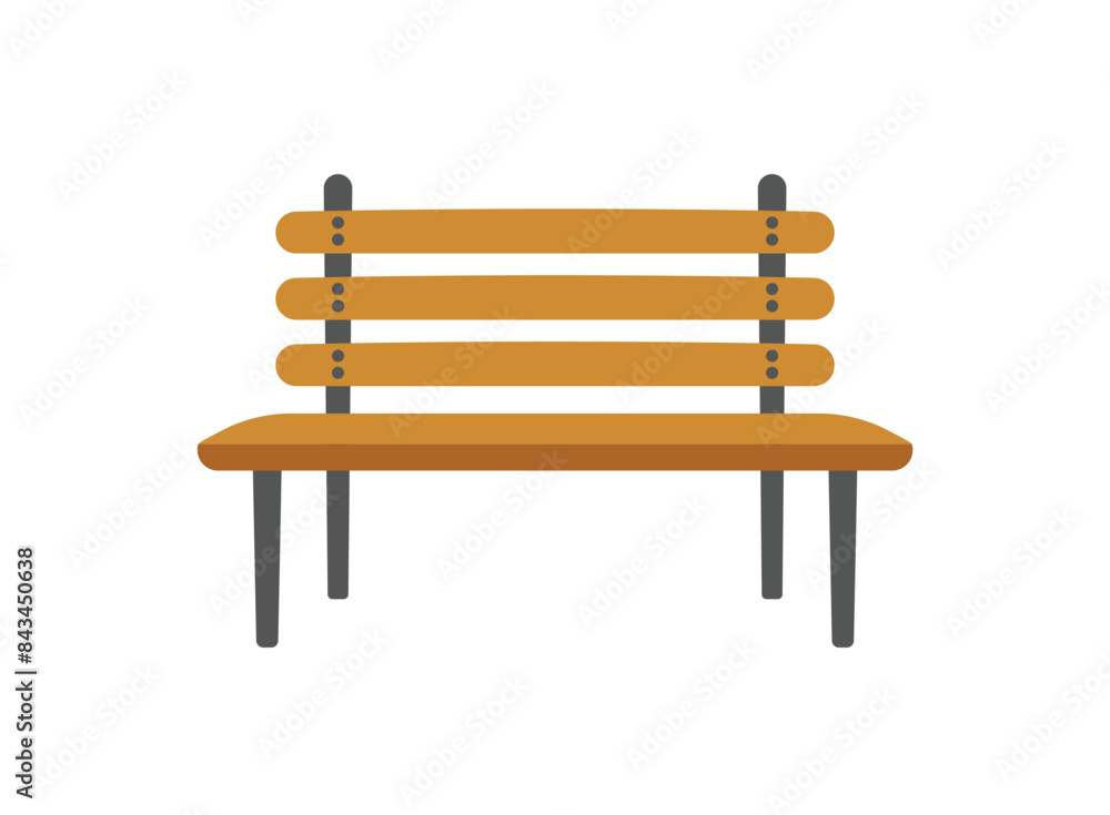 Bench icon in flat style. Comfortable rest vector illustration on isolated background. Park chair sign business concept. Bench icon in flat style. Comfortable rest vector illustration on isolated background. Park chair sign business concept.