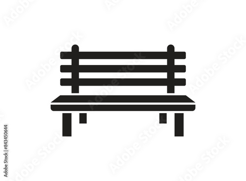 Bench icon in flat style. Comfortable rest vector illustration on isolated background. Park chair sign business concept.