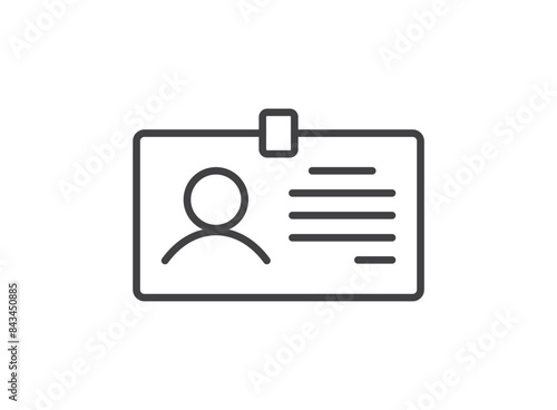 Driver license icon in flat style. Identification document vector illustration on isolated background. Profile card sign business concept.