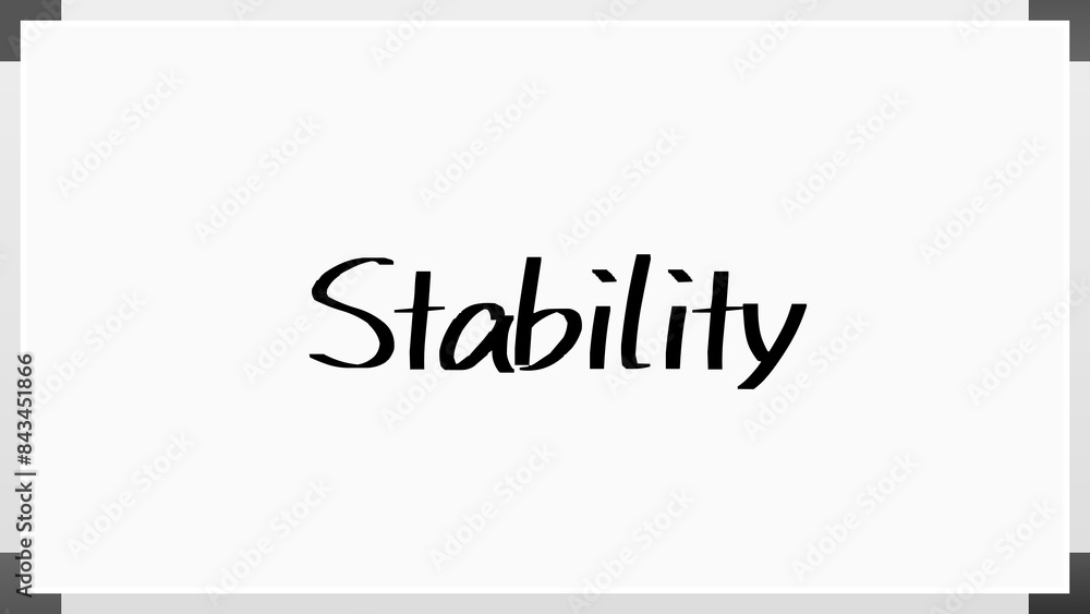 Stability(安定性) のホワイトボード風イラスト Stability(安定性) のホワイトボード風イラスト