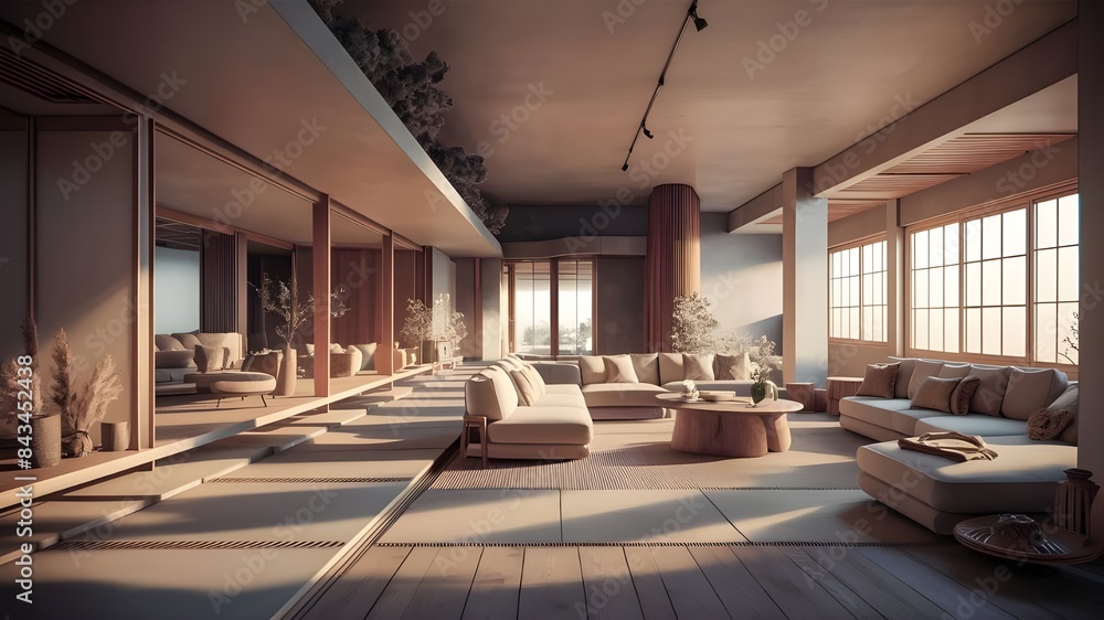 a sunlit living room, bathed in natural light that dances across the sleek lines of minimalist furnishings. a sunlit living room, bathed in natural light that dances across the sleek lines of minimalist furnishings.