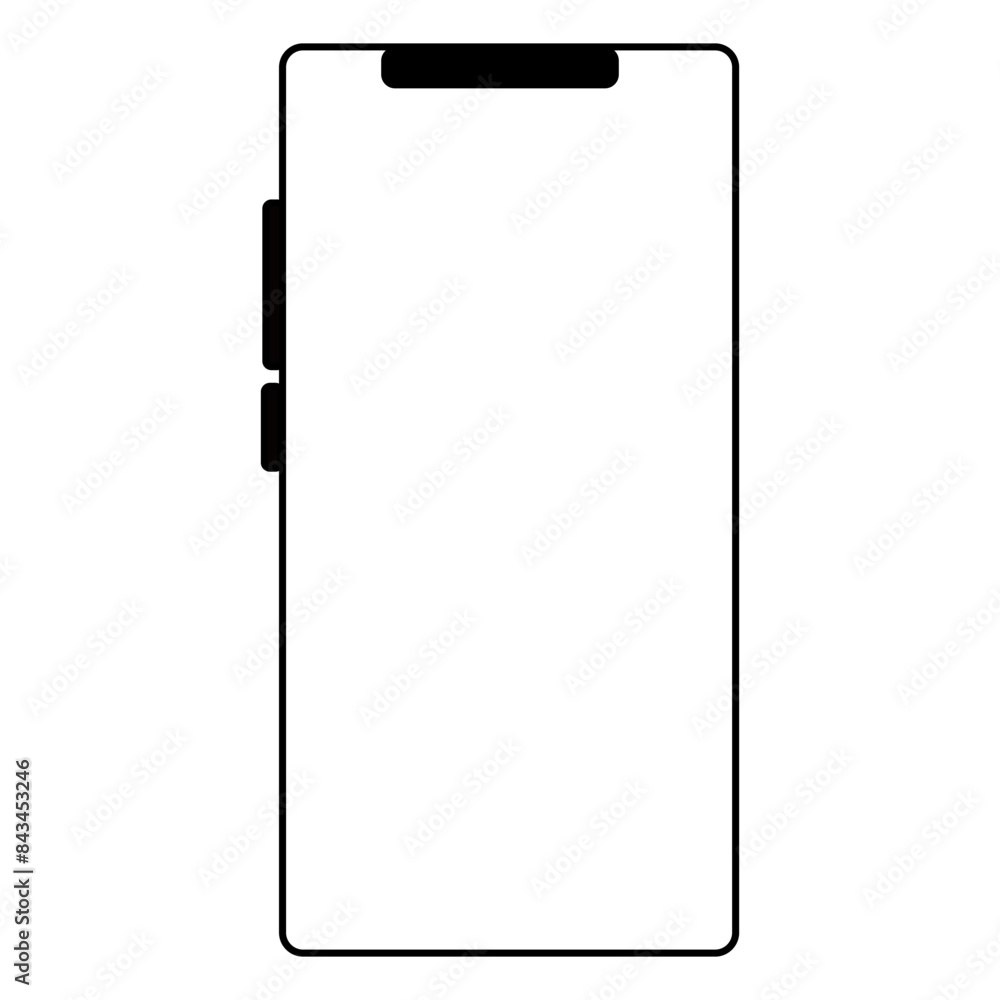mobile isolated on white background. Vector illustration. mobile isolated on white background. Vector illustration.