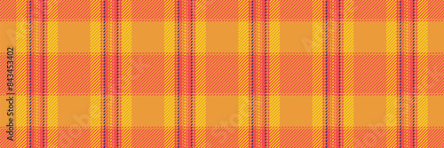 Heritage tartan seamless pattern, mockup textile texture fabric. Printing background vector plaid check in red and orange colors.