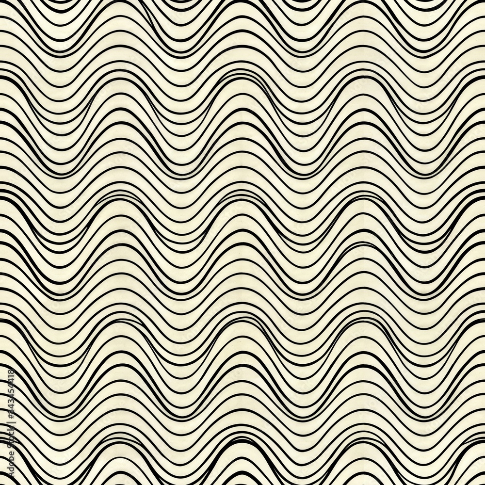 Black lines wave on white background seamless pattern Black lines wave on white background seamless pattern