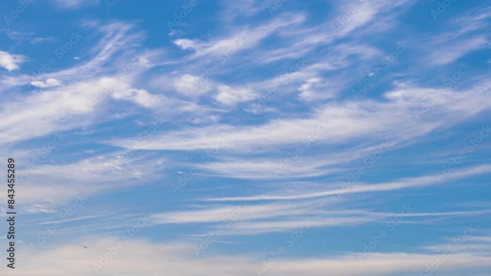 bright blue sky with at sunset from flat angle bright blue sky with at sunset from flat angle