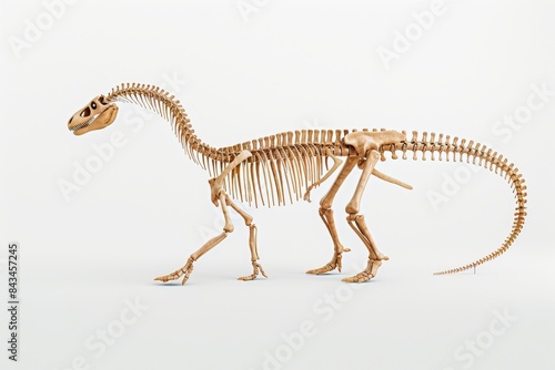 Dinosaur Skeleton Exhibit in Museum Display