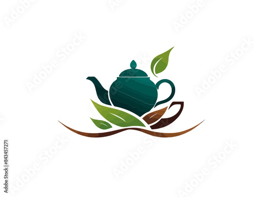 Tea logo, herbaciarnia, herbata logo, logo herbaciarni