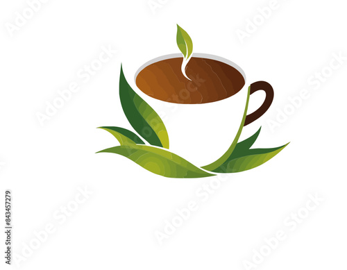 Tea logo, herbaciarnia, herbata logo, logo herbaciarni